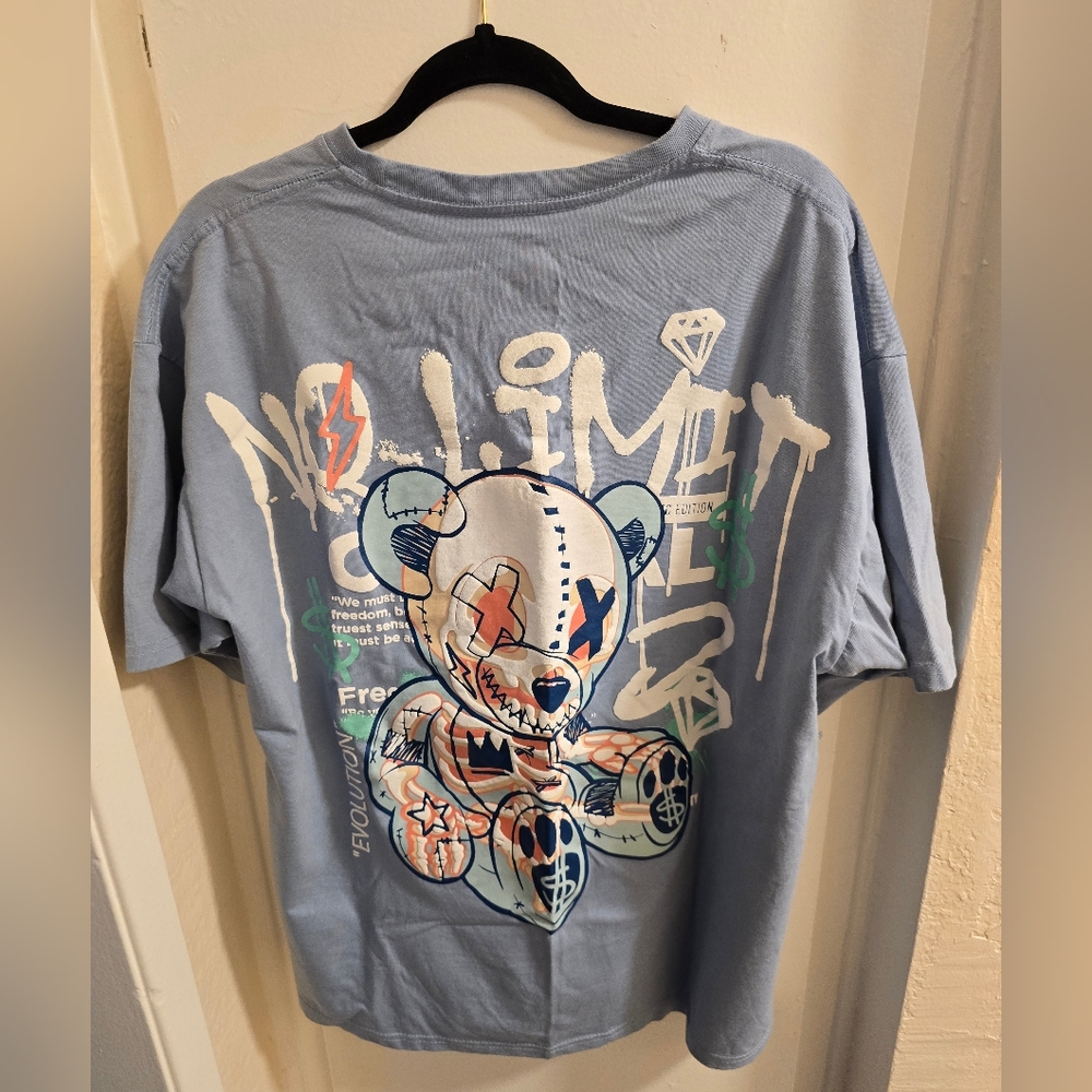 No Limit Graphic Tee - Light Blue